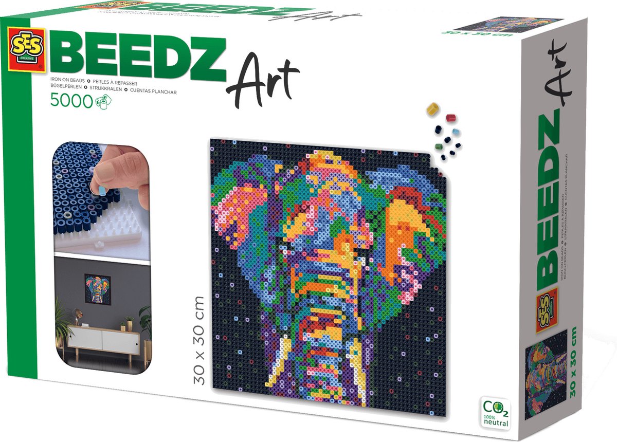 BEEDZ Art - Olifant fantasie | 5000 strijkkralen